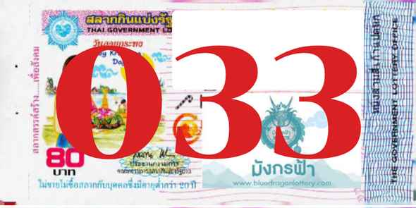 ซื้อสลากเลข 033